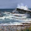 Study for The Wave, Auchmithie, Pastel